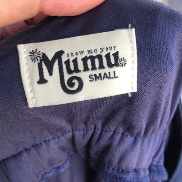 Show me Your Mumu SMYM Kendall rich navy blue maxi dress NEW SMALL - Picture 3 of 5